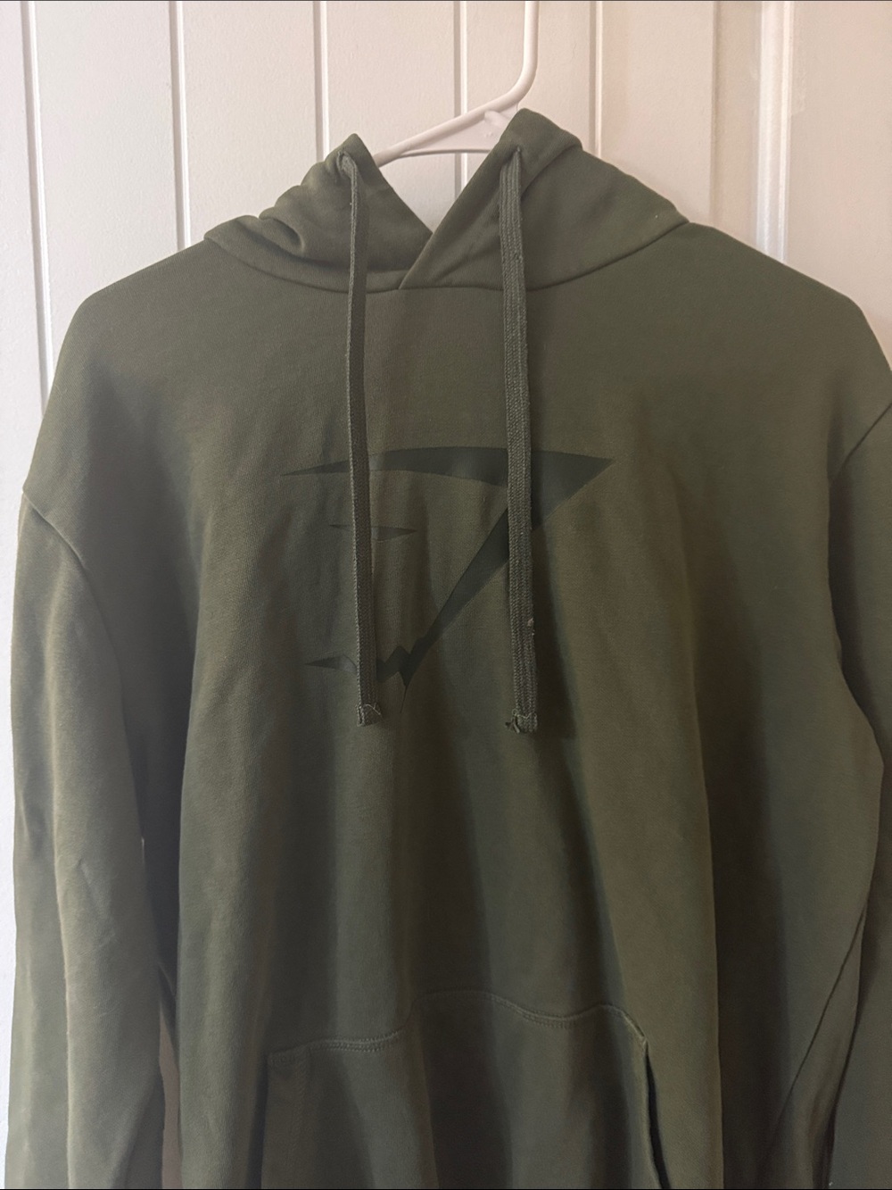 Gymshark Men's Olive Green Pullover Hoodie
